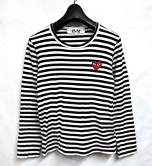PLAY COMME des GARCONS ボーダー長袖カットソー XL - メルカリ