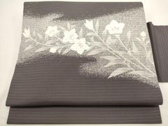 紗絽 手描き染 疋田柳と千鳥 単衣 盛夏 名古屋帯 正絹 お仕立て上り
