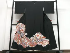 平和屋着物■豪華黒留袖　束ね熨斗吉祥花文　金彩　正絹　逸品　CABH4287xeのサムネイル