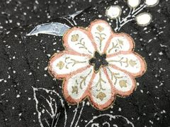 平和屋着物○男性 紬 ちぢみ織 色無地 藍鉄色 正絹 逸品 AABI5186cs