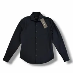 参考上代66000円 未使用 1piu1uguale3 L/S PLAIN SHIRTS プレーンシャツ 長袖シャツ ウノピュウノウグァーレトレ MRS179 PEU010  ブラック 4 （18603M）のサムネイル