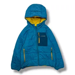 mont-bell モンベル サーマランド パーカ #1101525 中綿ジャケット リバーシブル パッカブル ブルー イエロー アウトドア キッズ 120のサムネイル