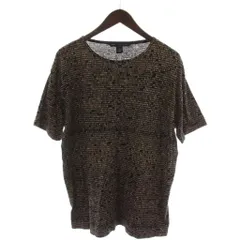マークバイマークジェイコブス MARC by MARC JACOBS Tシャツ XS 黒 ベージュ 総柄 ラウンドネック 半袖 /GGのサムネイル