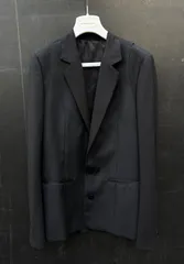 美品 BALENCIAGA バレンシアガ 切替 デザイン 2B テーラード ジャケット ウール シルク イタリア製のサムネイル