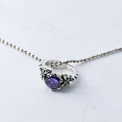 ANNA SUI アナスイ ネックレス ハート 紫 パープル 小ぶり 上品 - メルカリ
