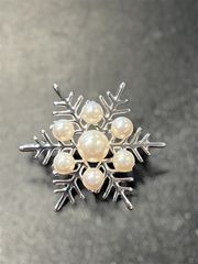 未使用品】ミキモト パール ブローチ コサージュ 雪の結晶