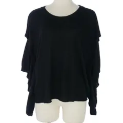 エムエムシックス メゾンマルジェラ MM6 Maison Margiela クロップド ニット セーター 半袖 M 黒 ブラック S32HA0398のサムネイル