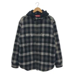 美品】Supreme レア物 ストリート チェック柄シャツ フード付き - メルカリ
