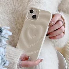iPhone16用ケース ハート 立体 ホワイト 韓国 水の波紋模様 かわいいスマホケース 3d 凸凹 おしゃれ ソフト Y2K系 ストラップホール付き グリッター 光沢カバー 人気 TPU カバー 耐衝撃 全面保護 落下防止