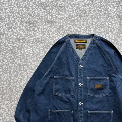 [ Archive アーカイブ Y2K ] NEIGHBORHOOD / denim coveralls jacket sizeL ネイバーフッド　カバーオール　デニムジャケット　ノーカラー　裏原　ストリート Gジャンのサムネイル