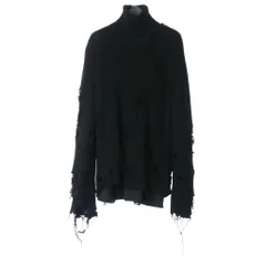 バレンシアガ BALENCIAGA デストロイ加工 タートルネック ニット セーター ダメージ加工 S 黒 ブラック 662720 T3209のサムネイル