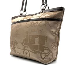 COACH Y2K Penelope Signature Canvas Tote Bag beige Pinkコーチ