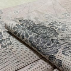正絹 小紋 反物 市松模様 花柄 地紋有り 着尺 - メルカリ