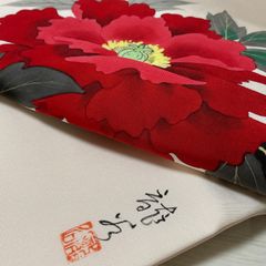 ユ83名古屋帯 塩瀬 唐花 着物帯 仕立て上り - メルカリ