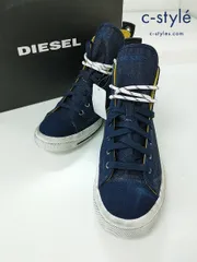 D521 [未使用品] DIESEL ディーゼル デニムスニーカー 28cm インディゴ ハイカット EXPOSURE I Y00023 P2180 H3303 | ★のサムネイル