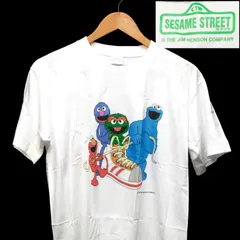 90's セサミストリート 半袖Tシャツ フリーサイズ シングルステッチ エルモ クッキーモンスター グローバー オスカー SESAME STREET 非売品 ビンテージ デッドストック