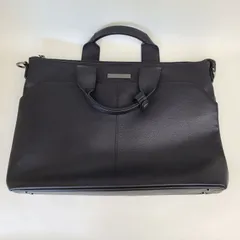 【美品】 バーバリーブラックレーベル BURBERRY レザー ビジネスバッグ　黒のサムネイル
