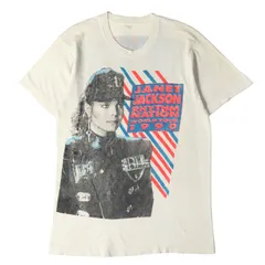 Vintage Music Item 90s Janet Jackson Rhythm Nation World Tour 1990 ジャネット・ジャクソン Tシャツ USA製 ホワイト 白 サイズ:L 90年代 古着 ヴィンテージ【メンズ】【中古】のサムネイル