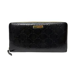 4570 GUCCI グッチ 長財布 シマレザー ラウンドファスナー