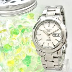 SEIKO 5 自動巻き 腕時計 ホワイト文字盤 7S26-02W0 - メルカリ