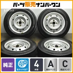 【バリ溝】トヨタ サクシード 純正 スチール 14in 5J +36 PCD100 ヨコハマ アイスガード iG91 155/80R14 LT トピー製 プロボックス 流用のサムネイル