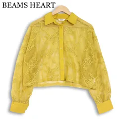 【美品】BEAMS HEART ビームス ハート 春夏★ 25SS レギュラーカラー レース ブラウス シャツ Sz.F レディースのサムネイル