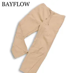 23SS★ BAYFLOW ベイフロー 通年 コットン100％★ ワイド ツイル イージー パンツ チノパン Sz.4 メンズ ベージュのサムネイル