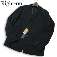【新品 未使用】 Right-on ライトオン 通年★ ストレッチ アンコン コンフォート テーラード ジャケット Sz.S メンズ 黒のサムネイル