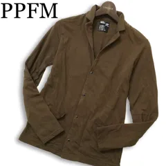 00s★Y2K PPFM ペイトンプレイス 通年★ 切替 ジャージー プリント スリム テーラード ジャケット Sz.2 メンズ ブラウン系のサムネイル