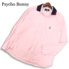 サイコバニー　PSYCHO BUNNY ピンク 長袖シャツ サイコバニー オックスフォード 長袖シャツ ピンク Mサイズ ロゴ入り