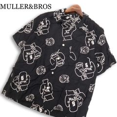 MULLER & BROS. ミュラーアンドブロス 春夏☆ 半袖 総柄 オープン 