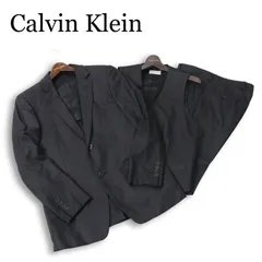 Calvin Klein カルバンクライン 通年 背抜き★ ストライプ 3ピース セットアップ スーツ Sz.38/82 メンズ ビジネスのサムネイル