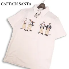 【新品】 CAPTAIN SANTA キャプテンサンタ 春夏 アイビースタイル★ 半袖 スラブ 鹿の子 ポロシャツ 日本製 Sz.M メンズ 白のサムネイル