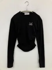 MUCENT ミューセント ニット/セーター ブラック ニット 無地 ショート丈 長袖 クルーネック(丸首) レディース