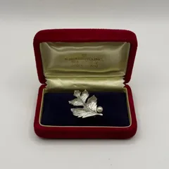 【セール中】MIKIMOTO ミキモト パール ブローチ SV シルバー リーフ アコヤ真珠のサムネイル