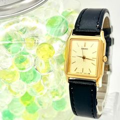稼働 SEIKO セイコー EXCELINE エクセリーヌ ゴールド スクエア - メルカリ