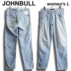 JOHNBULL　ジョンブル　ペインターワークジーンズ　AP538　W77cm（W30相当）　セルビッジ　ボーイズシルエット　アイスブルー　日本製　レディースのサムネイル