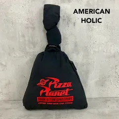 AMERICAN HOLIC アメリカンホリック ピザプラネット トライアングルBAG ブラック ハンドバッグ トートバッグ バッグ コラボ ディズニー ピクサー トイストーリー エイリアン リトルグリーンメン 赤 刺繍 ナイロン素材 ★ ■■のサムネイル