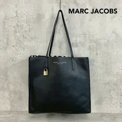 MARC JACOBS マークジェイコブス トートバッグ ショルダーバッグ 肩掛け カバン 鞄 パドロック 鍵 チャーム ロゴ プリント ビジネス 通勤 通学 大容量 A4 収納 シボ革 風合い バック ブラック ゴールド 金具 ★ ■■