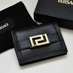 ヴェルサーチ 財布 二つ折り グレカ ゴッデス メンズ ブランド 本革 ベルト VERSACE 2つ折り財布 小銭入れ付き 1008832のサムネイル