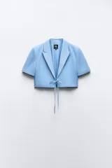 ザラ クロップド 半袖 ジャケット 新品