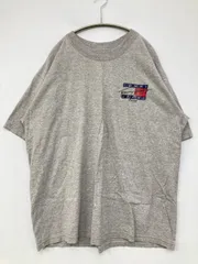 TOMMY JEANS トミージーンズ Tシャツ/カットソー グレー 前面プリント バックプリント ブランドロゴ ミドル丈 半袖 クルーネック(丸首) メンズ レディース
