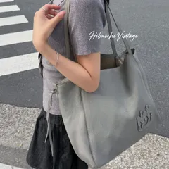 【中古】MIU MIU ミュウミュウ アイビー ロゴ ポーチ付き トートバッグ レザー グレー ヴィンテージ レディース HIBUOCHI VINTAGE hboc260615a30のサムネイル