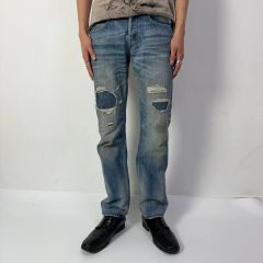 原宿us us三軒茶屋 オリジナルイージーパンツ 転写デニム - メルカリ