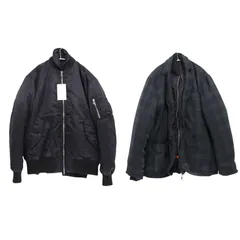 【新品】サイズ2 ユニフォームエクスペリメント uniform experiment リバーシブルMA-1 Reversible MA-1 UE-252038 ブラック メンズ 送料無料のサムネイル