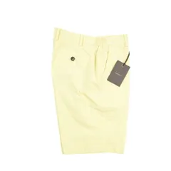 BERWICH ベルウィッチ / BERMUDA ELAX-GD バミューダ ショーツ ノータック ハーフパンツ ショートパンツ 春夏 メンズ コットン ストレッチ イエロー イタリア製 442817のサムネイル