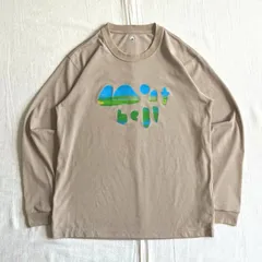 廃番品　archive　mont-bell　モンベル　ロングスリーブTシャツ　カットソー　ロゴグラフィックプリント　ウイックロン　WIC.　ポリエステル生地　男女兼用　ベージュ　S　トレッキング　アウトドア　テック　logo print L/S teeのサムネイル