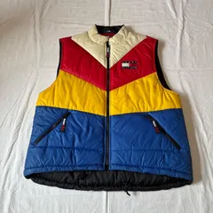 90s TOMMY HILFIGER トミーヒルフィガー ナイロンベスト マルチカラー M表記のサムネイル