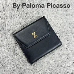 By Paloma Picasso パロマピカソ 二つ折り財布 本革 レザー ブラック イタリア製のサムネイル