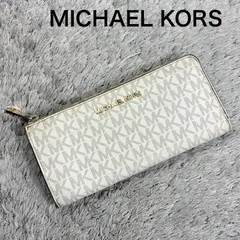 MICHAEL KORS マイケルコース 長財布 L字ファスナー PVC シグネチャー